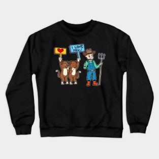 Dogs love the farmer Crewneck Sweatshirt